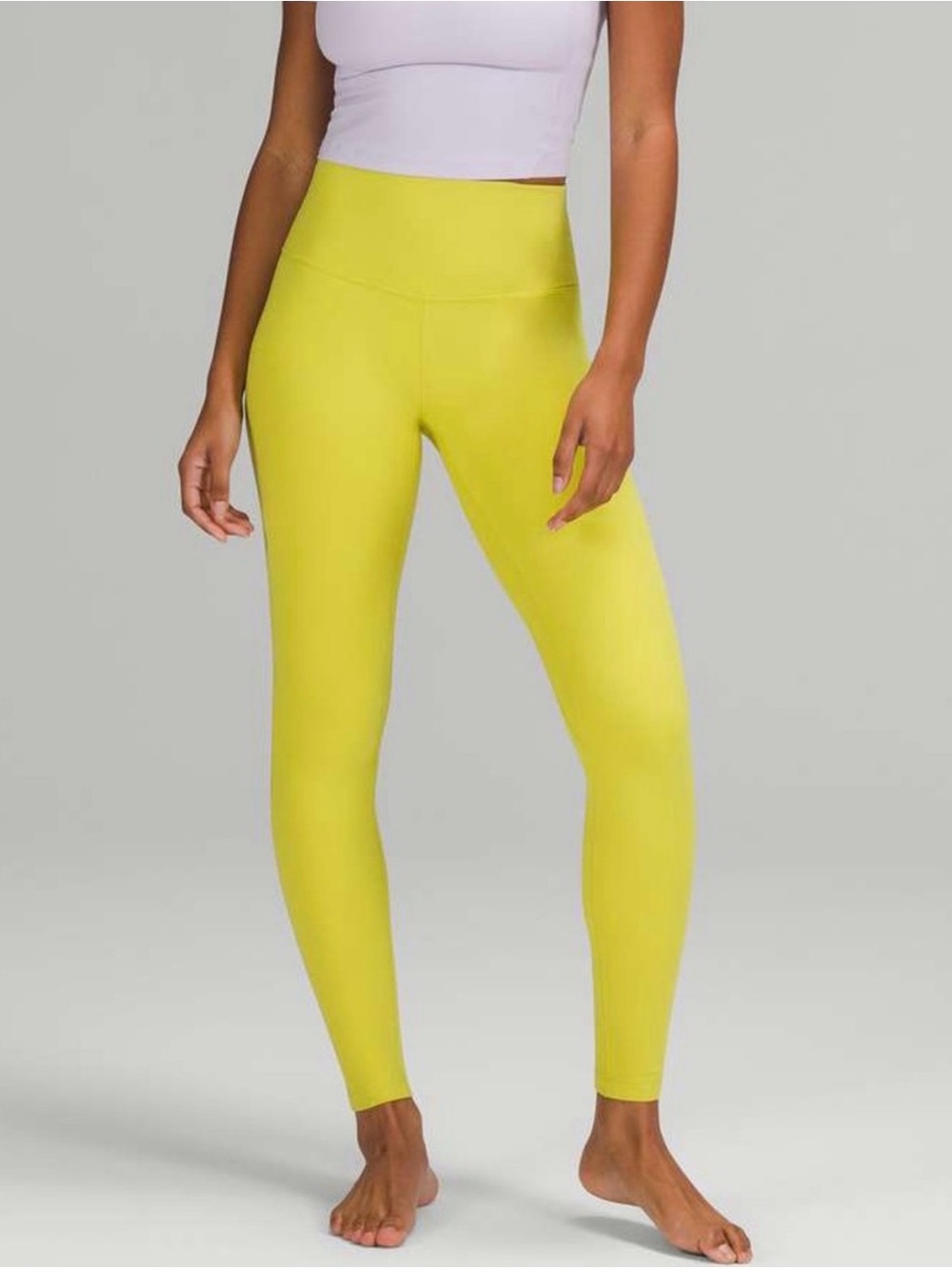 Lululemon Women's Align High-Rise Pant 28" In Yellow Serpentine Size 8